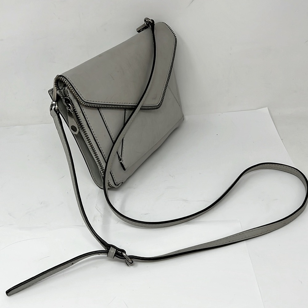 Rebecca Minkoff Marlowe Mini Crossbody Gray Leather Bag